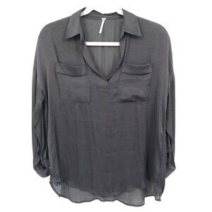 Free People Starry Dreams Top Womens S Black Boho Whimsigoth Witchy Edgy Career